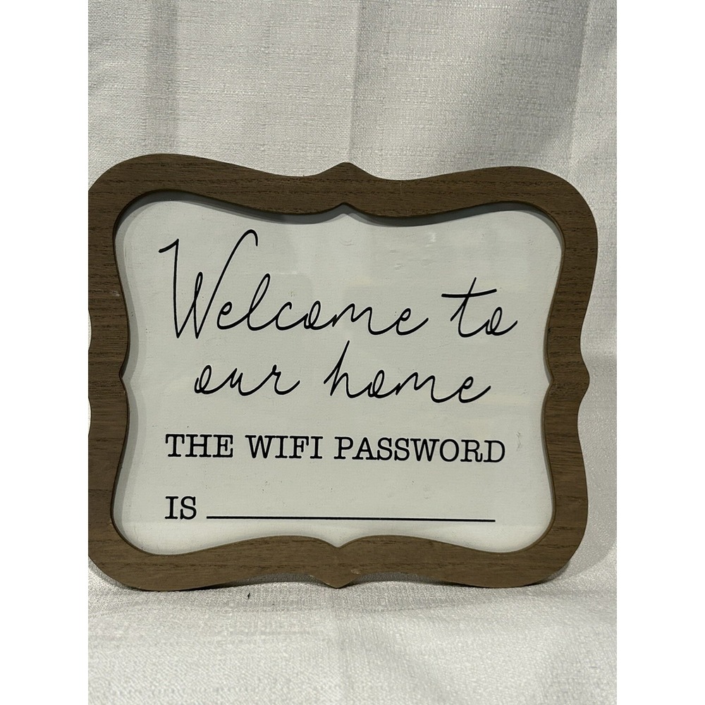 Guest WIFI‎ Password Wood Frame NEW